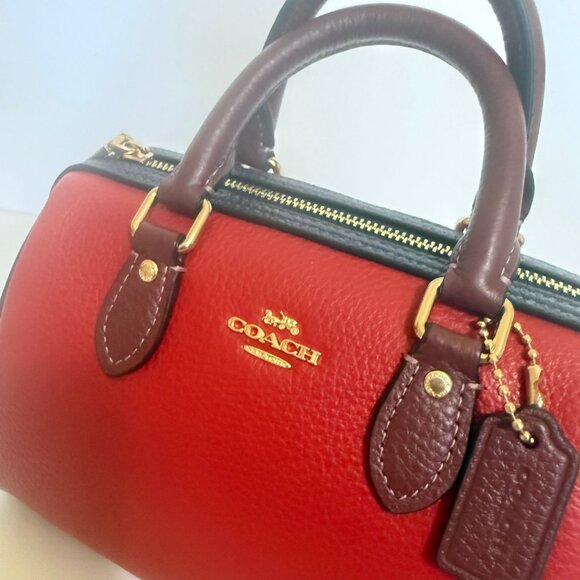 coach Mini Rowan Crossbody Bag In Colorblock Signature Canvas cbm68 - Picture 5 of 6